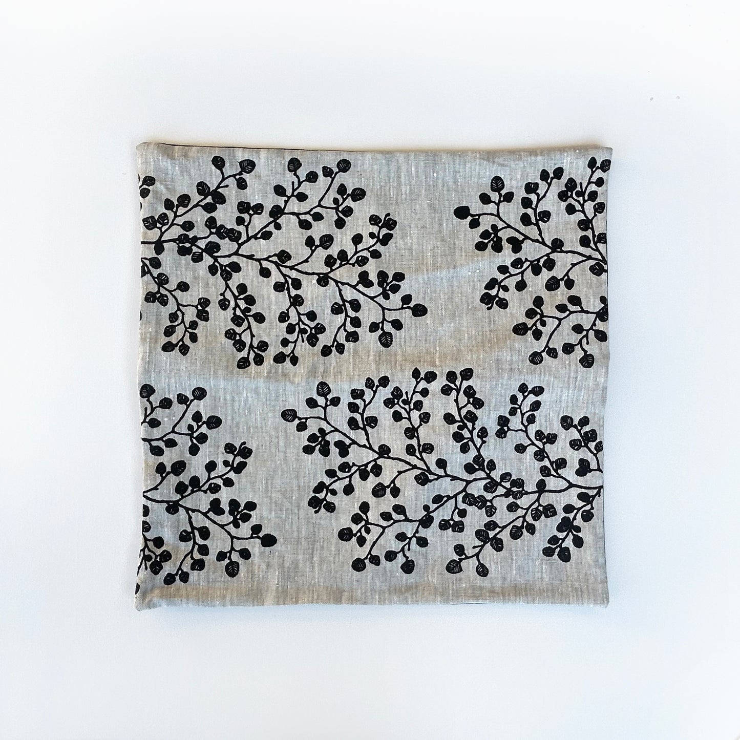 Hand printed ‘fagus’ cushion