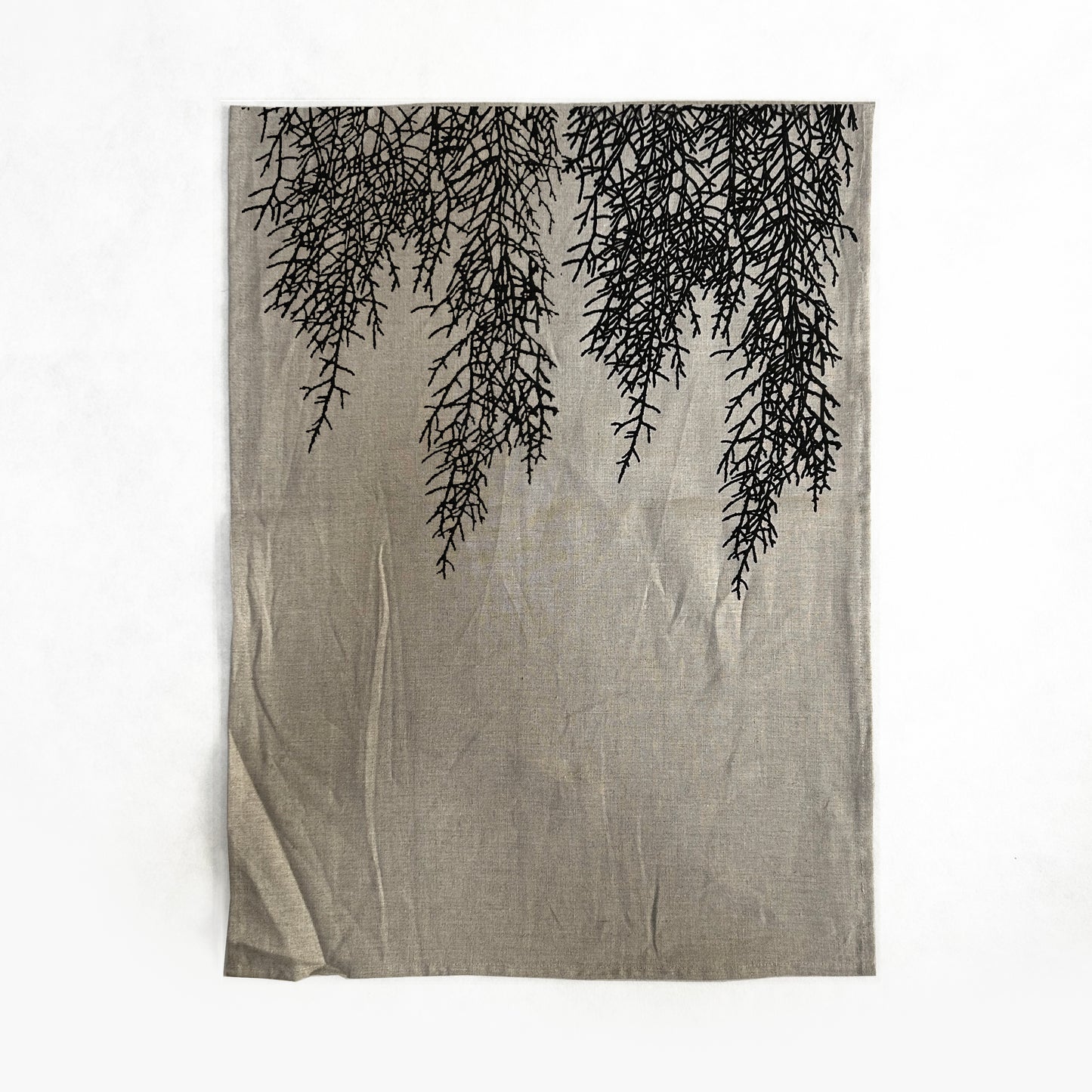 Hand printed Huon pine 100% linen tea towel