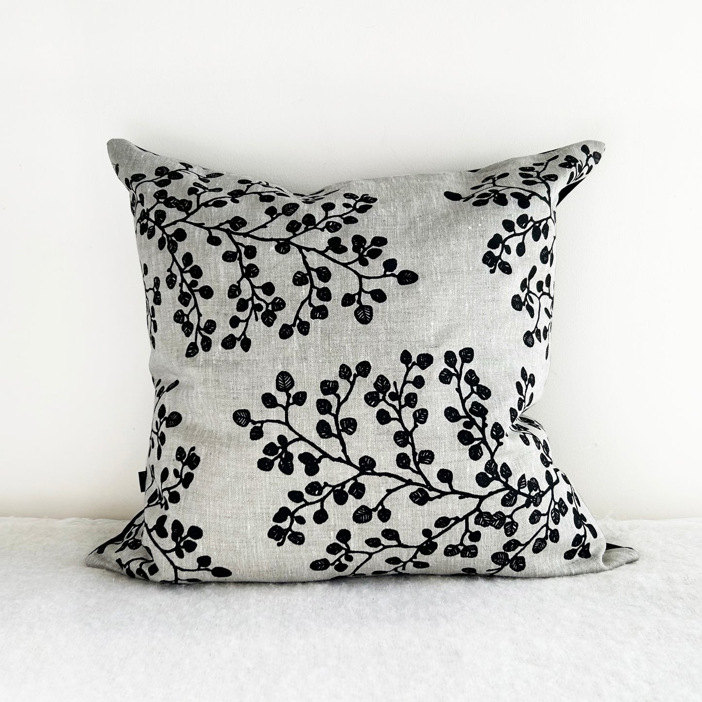 Hand printed ‘fagus’ cushion