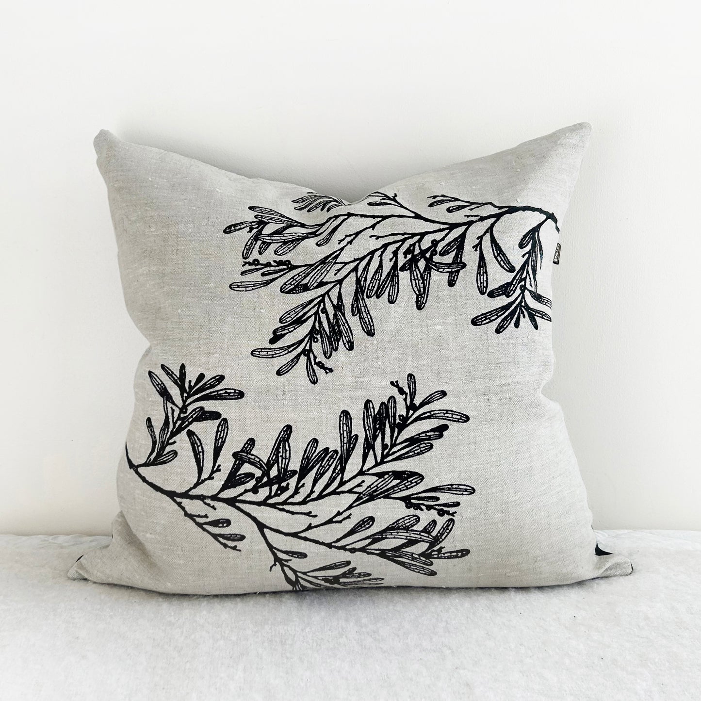 Hand printed ‘Tasmanian Blackwood’ cushion