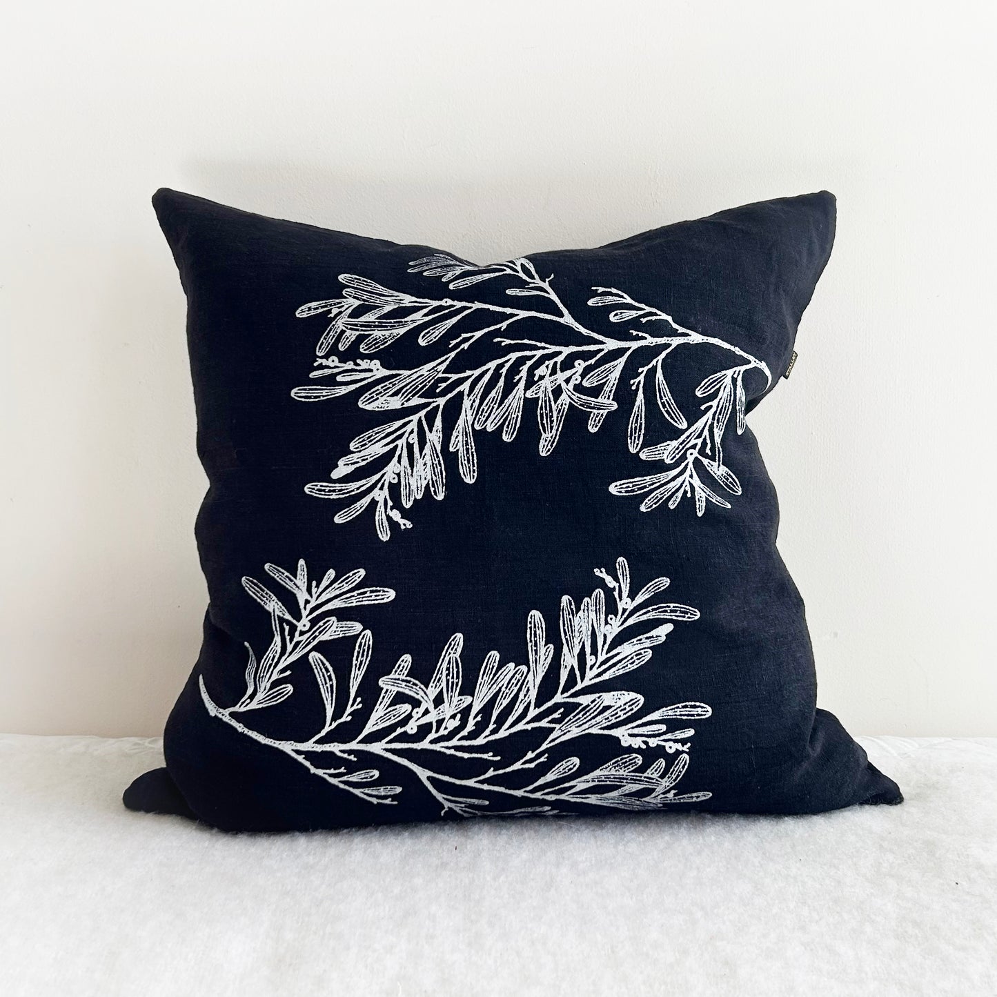 Hand printed ‘Tasmanian Blackwood’ cushion