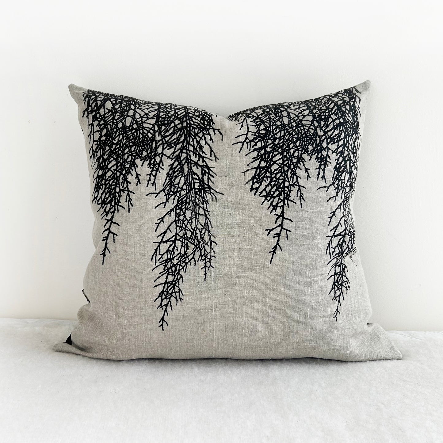 Hand printed 'Huon pine' cushion