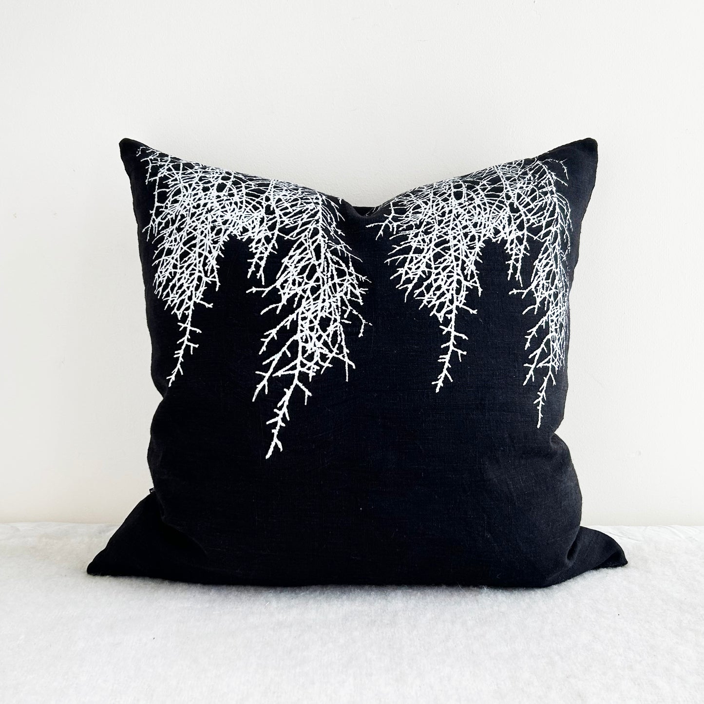 Hand printed 'Huon pine' cushion