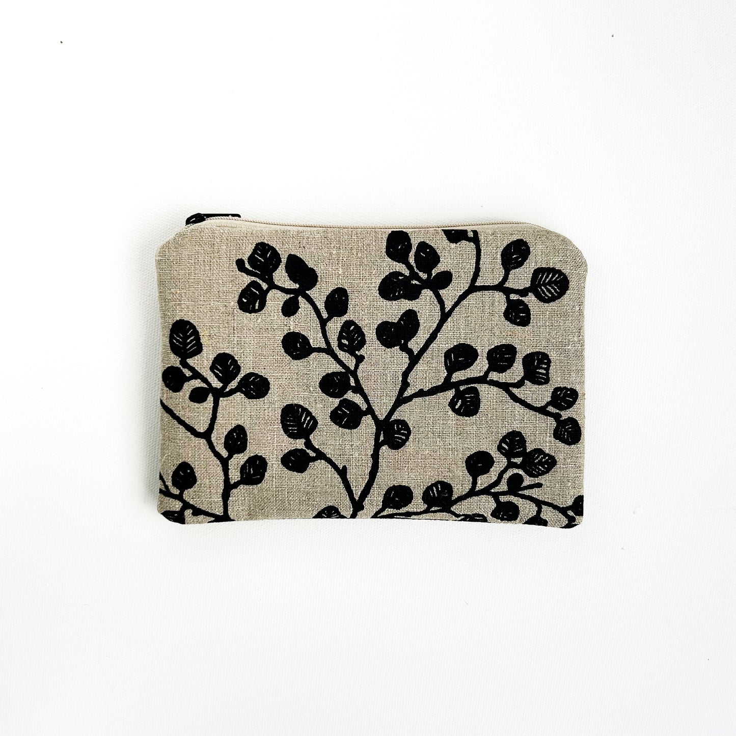 Hand printed fagus large purse