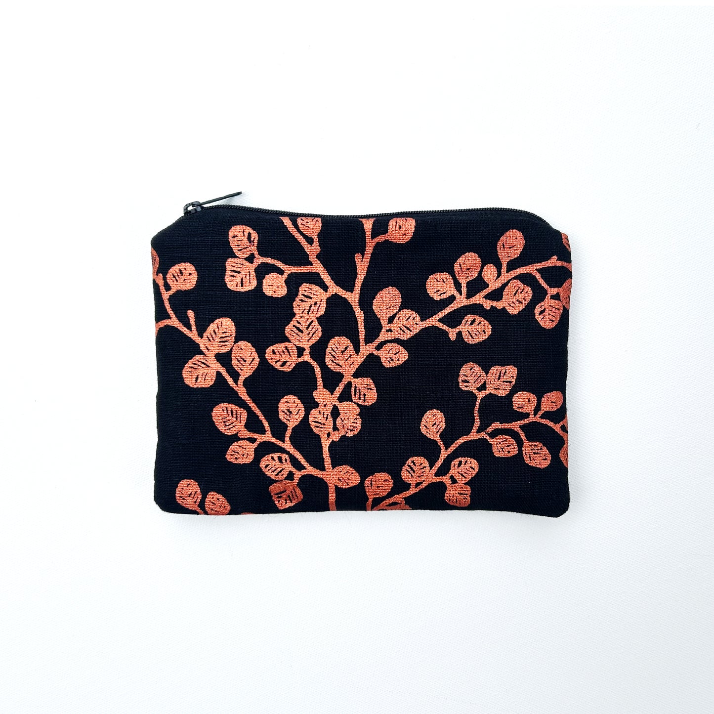 Hand printed fagus large purse