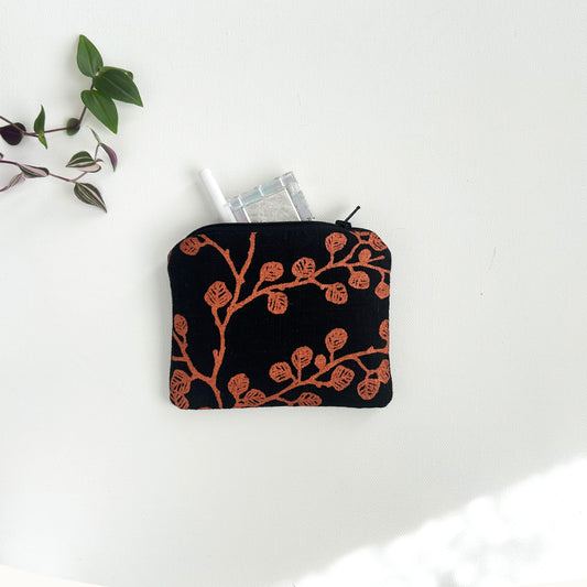 Hand printed fagus coin purse