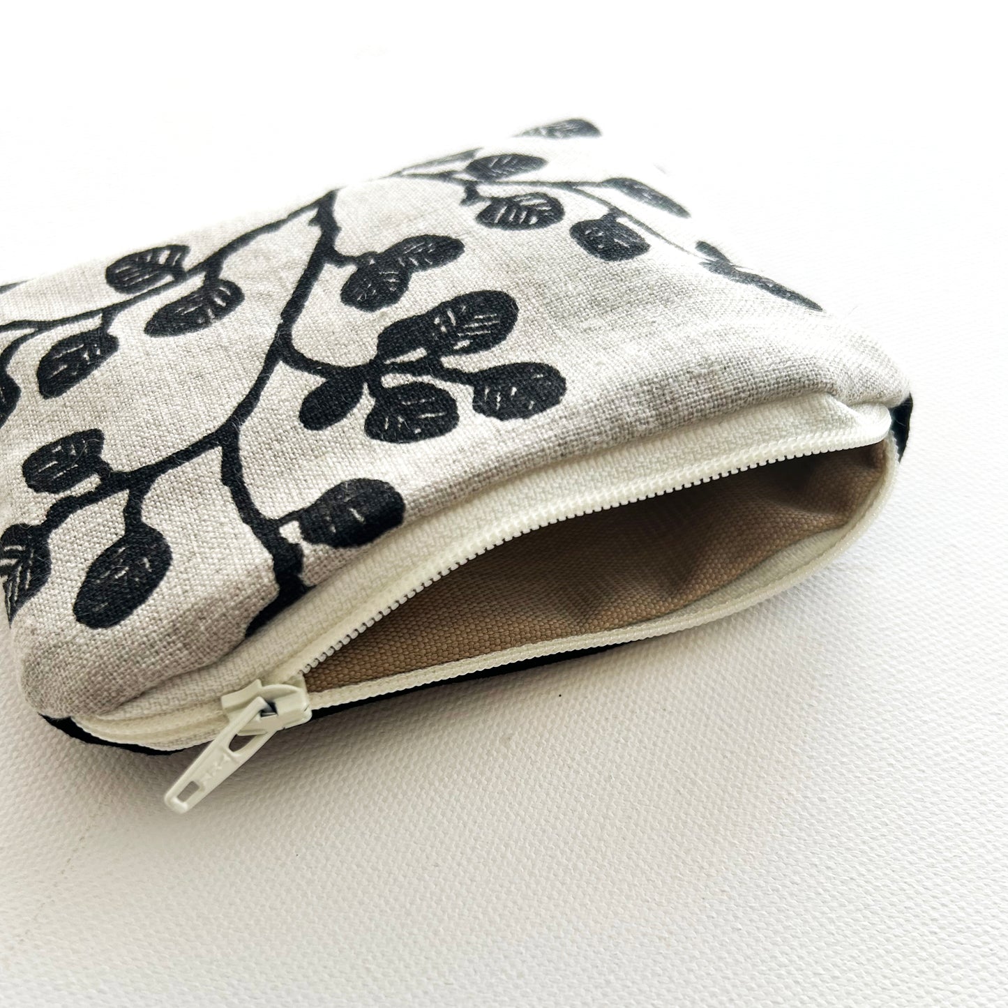 Hand printed fagus coin purse