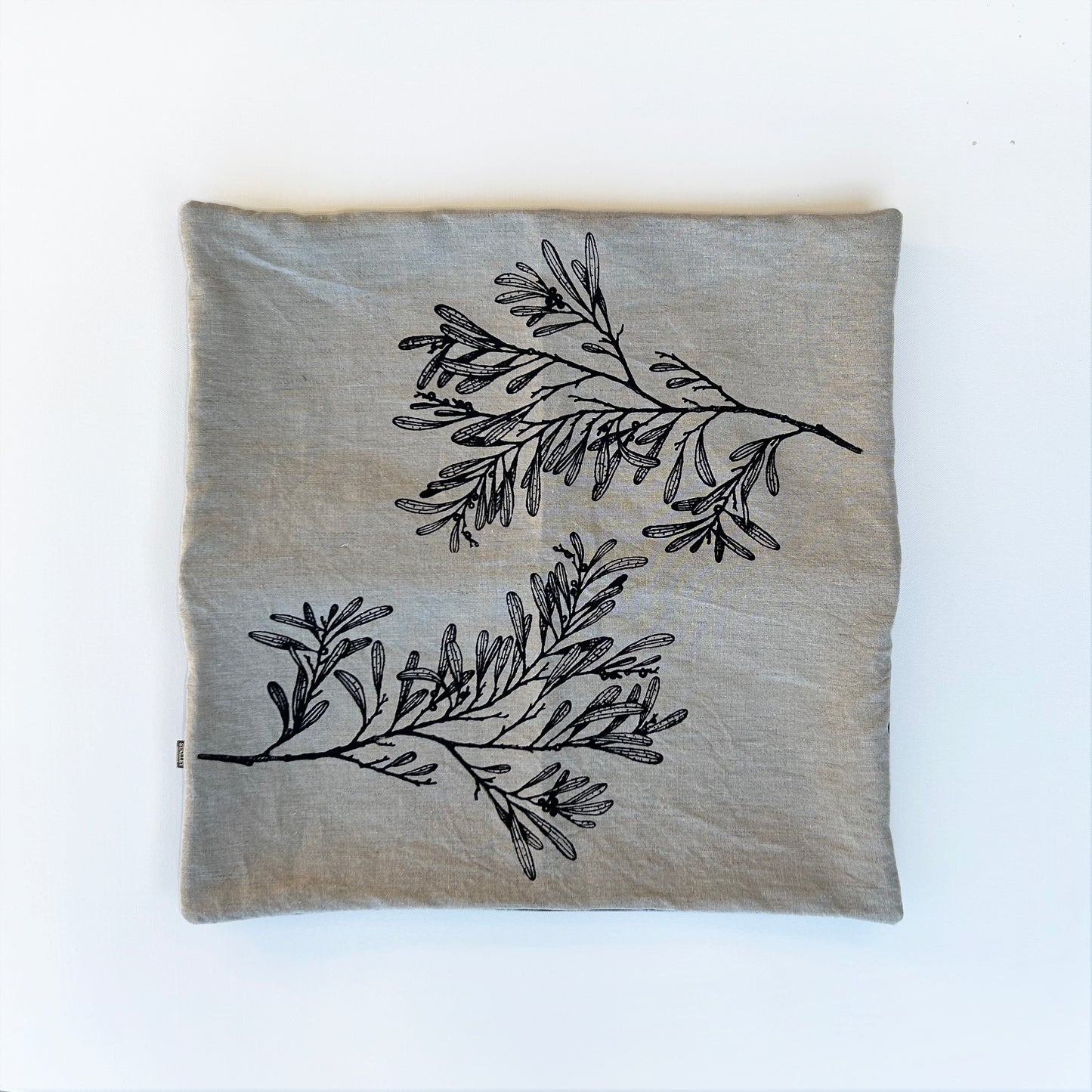 Hand printed ‘Tasmanian Blackwood’ cushion