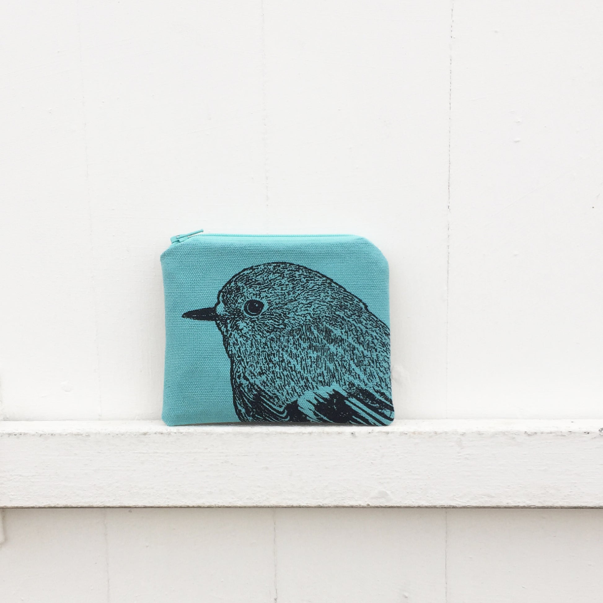 bird purse turquoise