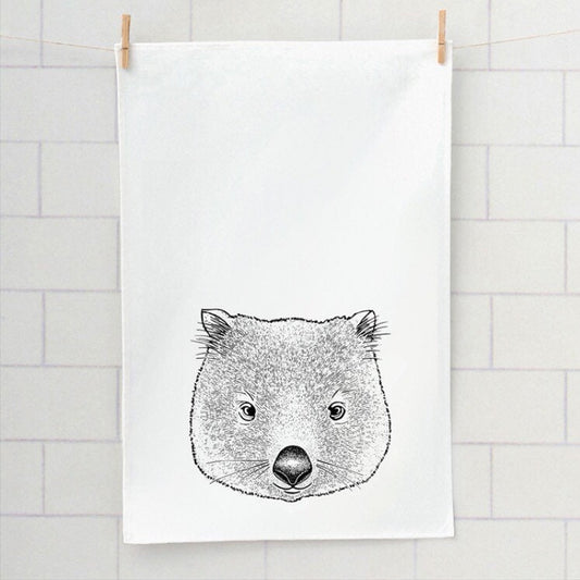 wombat tea towel